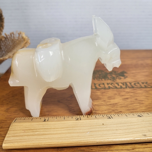 Vintage Carved Stone Onyx Donkey Burro - Picture 13 of 14